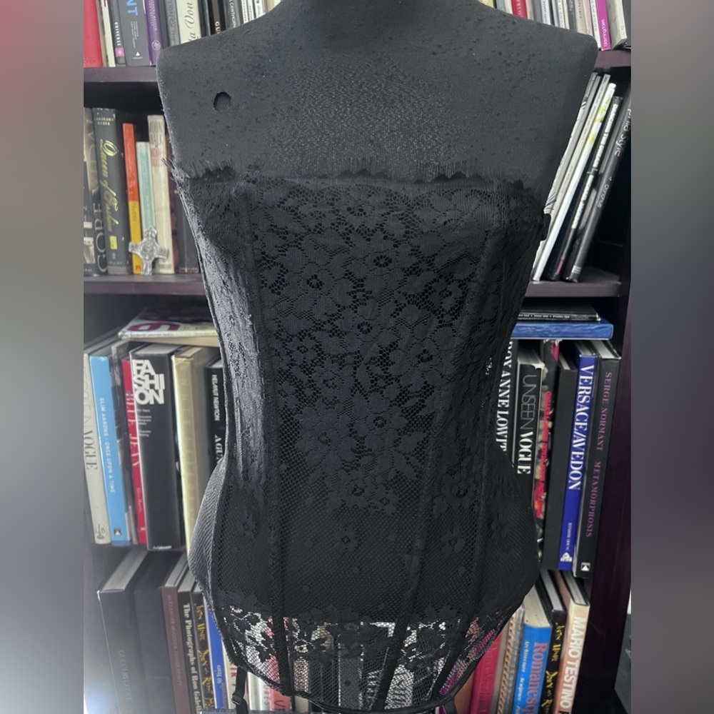 Frederick's of Hollywood Black lace mesh Seduction camisole size 34